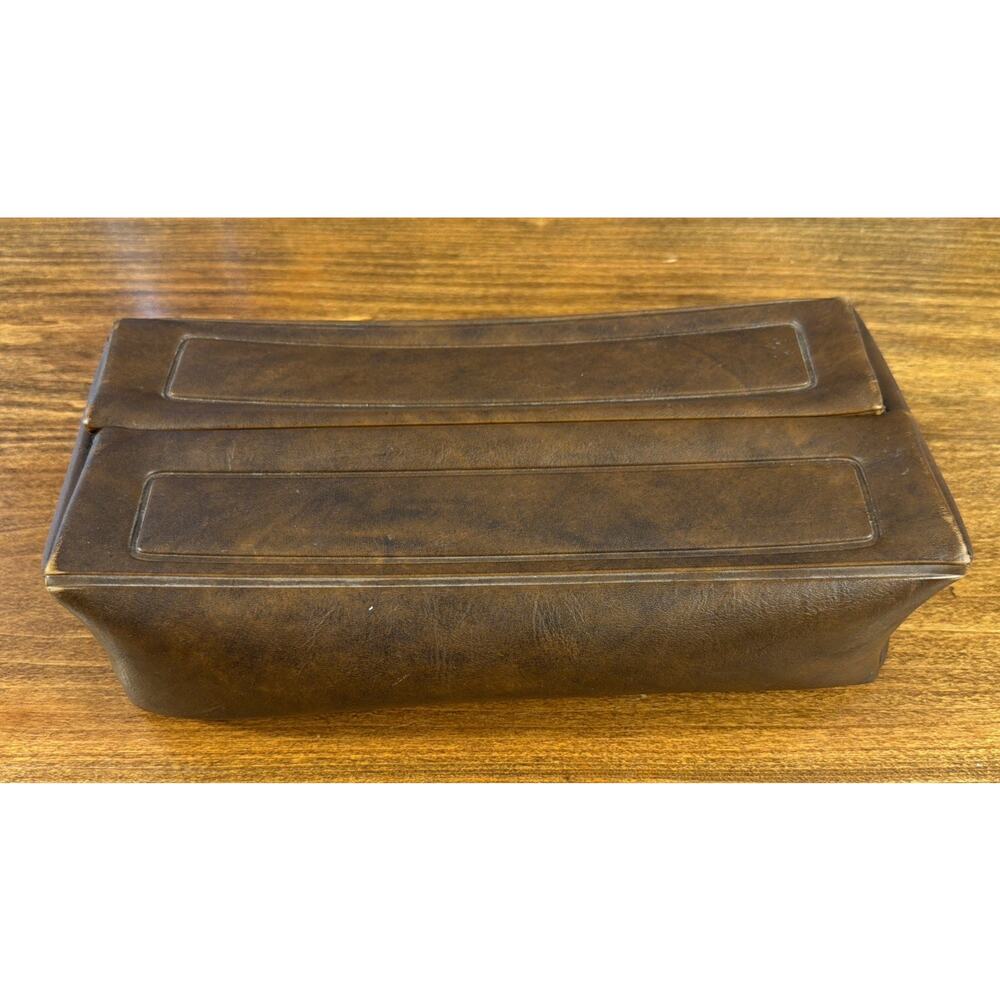 Hazel Shaving Kit Dopp Toiletry Bag Vintage 1975 Brown Hinged USA